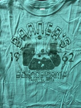 Tultex Teal 'Banner's Science Camp' Graphic Tee